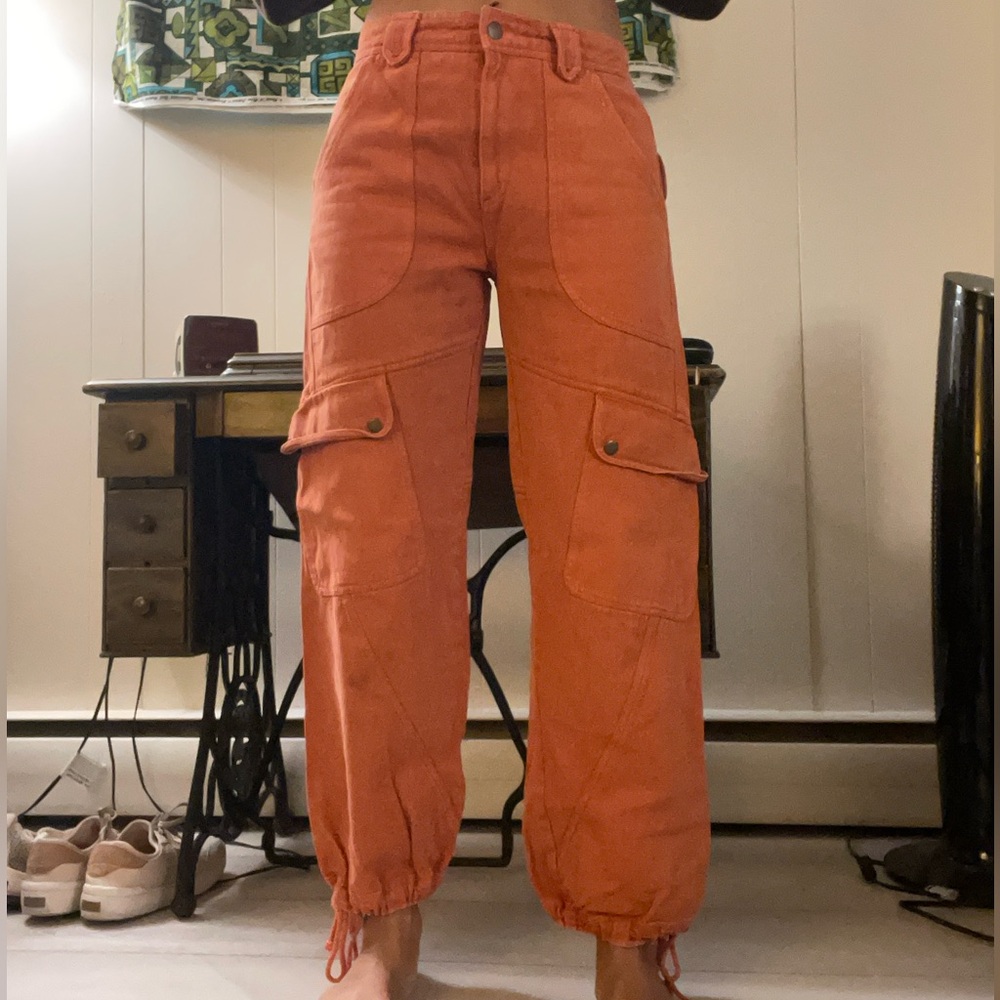 Free People Come and Get It Utility Pants in Spice Route XS